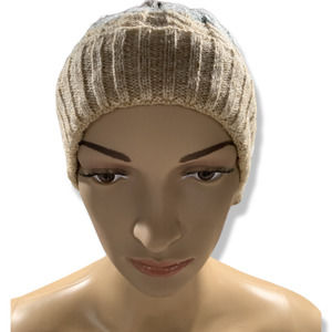 C.C, Beige/Gray,Thick Soft Knit Beanie,Unisex